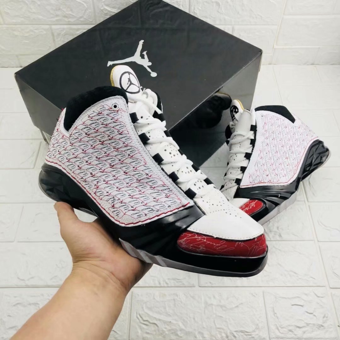 New Air Jordan 23 White Black Red Shoes - Click Image to Close